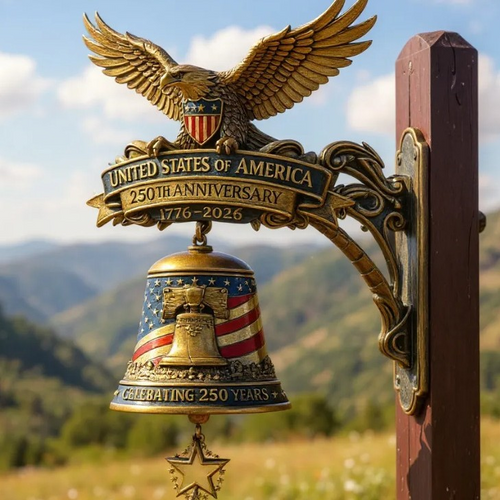 🦅USA 250th Anniversary Patriotic Eagle Wall Bell