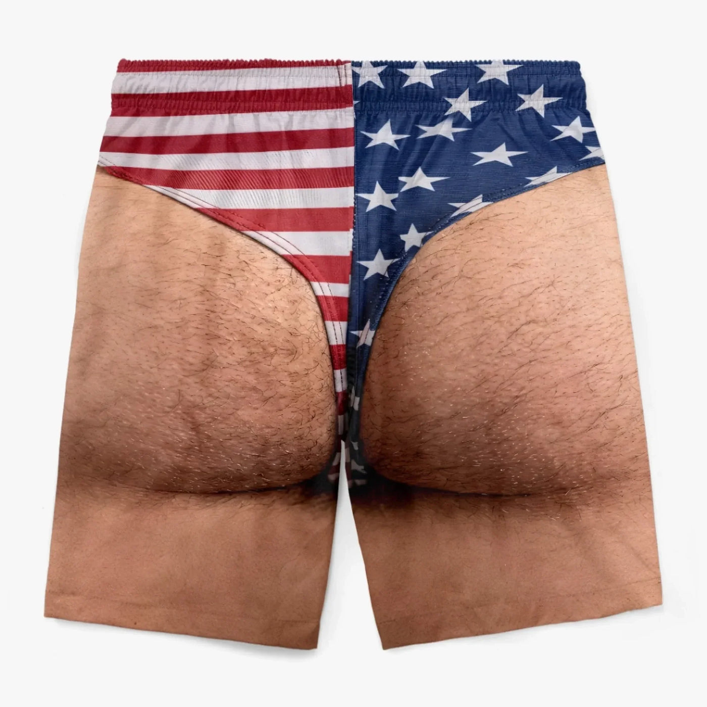 🔥Last Day 60% OFF🔥Custom Freedom & Chill Swim Trunks – Funny Patriotic Beach Shorts for Men back view