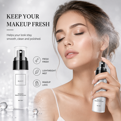 Mattifying ✨ Waterproof 💦 Makeup Setting Spray 💄 – Long-Lasting Oil Control 🌸 & Fresh-Looking Finish-QR