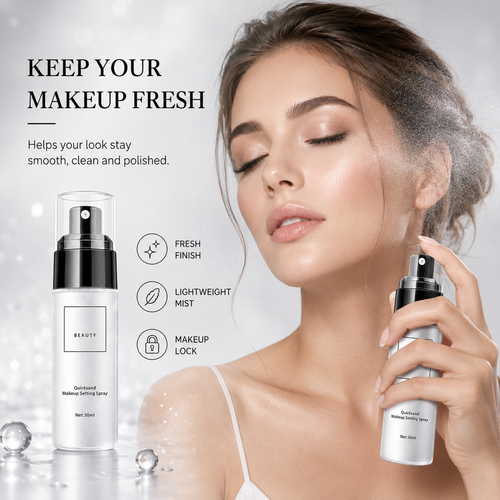 Mattifying ✨ Waterproof 💦 Makeup Setting Spray 💄 – Long-Lasting Oil Control 🌸 & Fresh-Looking Finish-QR