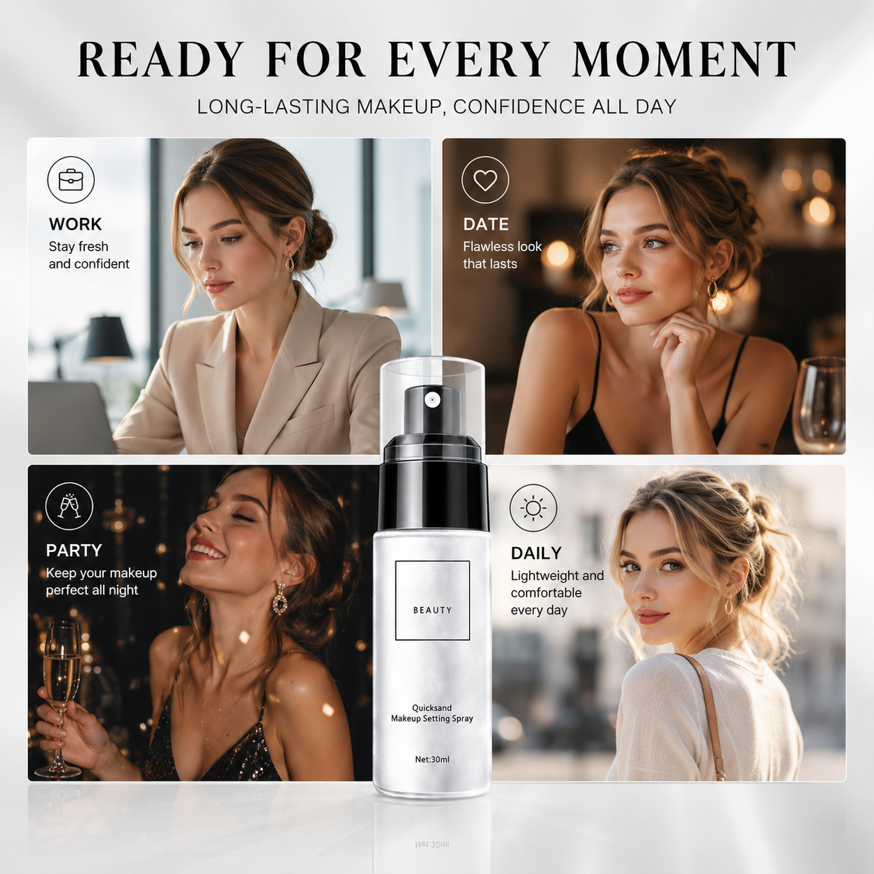 Mattifying ✨ Waterproof 💦 Makeup Setting Spray 💄 – Long-Lasting Oil Control 🌸 & Fresh-Looking Finish-QR