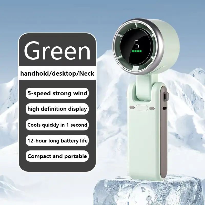Hand-folding high-speed turbine fan