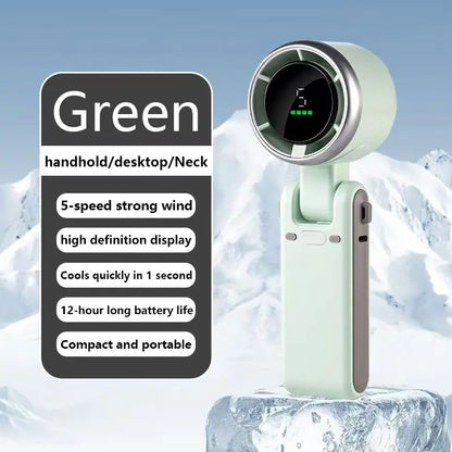 Hand-folding high-speed turbine fan
