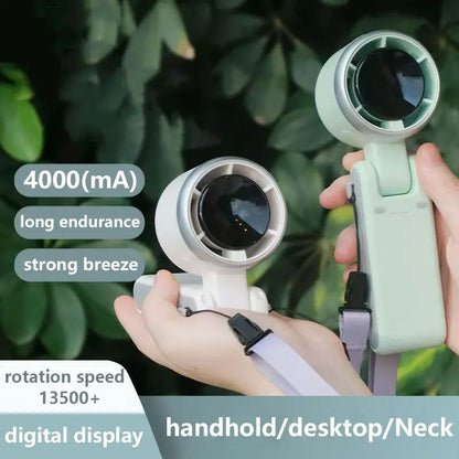 Hand-folding high-speed turbine fan