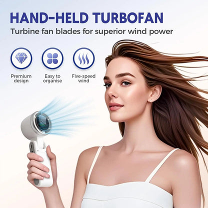 Hand-folding high-speed turbine fan