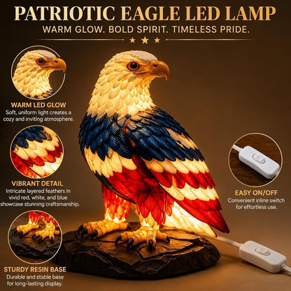 ⚡️Independence Day 49% OFF🦅🌙U.S. 250th Eagle Stained Glass Table Lamp✨
