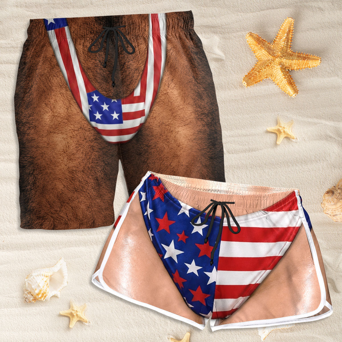 🔥Last Day 60% OFF🔥Custom Freedom & Chill Swim Trunks – Funny Patriotic Beach Shorts for Men