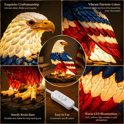 ⚡️Independence Day 49% OFF🦅🌙U.S. 250th Eagle Stained Glass Table Lamp✨