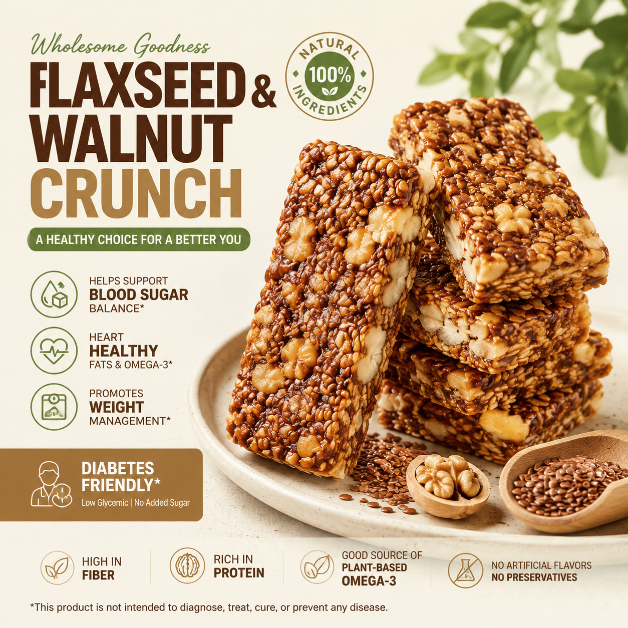 🔥🔥Premium Flaxseed & Whole Walnut Cellular Energy Bites