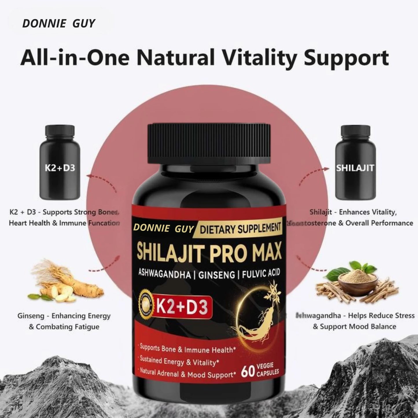 🏆 The Choice of 80% of Tough Guys ⏰ Premium Shilajit PRO MAX (with K2 & D3)