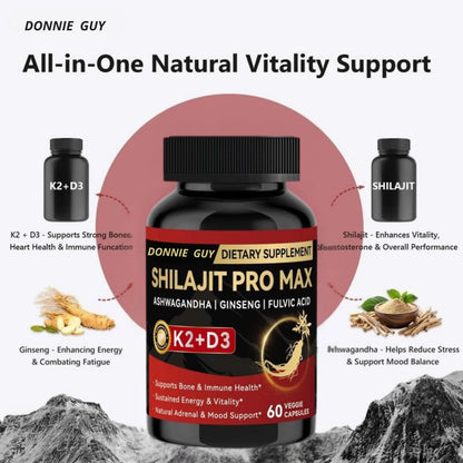 🏆 The Choice of 80% of Tough Guys ⏰ Premium Shilajit PRO MAX (with K2 & D3)